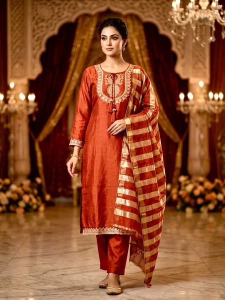KF 2103 Kalaai Vichitra SilkKurti With Bottom Dupatta
